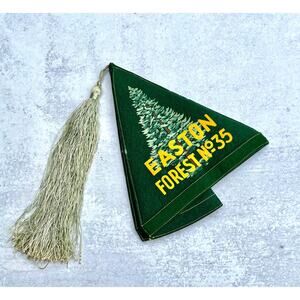 VTG Easton Forest No 35 Tall Cedars of Lebanon PA Masonic Green Pyramid Felt Hat